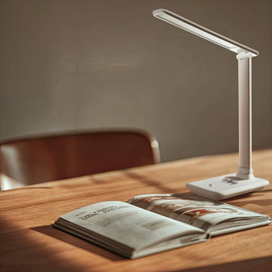 Maclean LED stolna lampa, max. 9 W, 220-240 V AC, promjenjiva boja, prigušiva, bežični punjač, 450 lm, MCE616 W