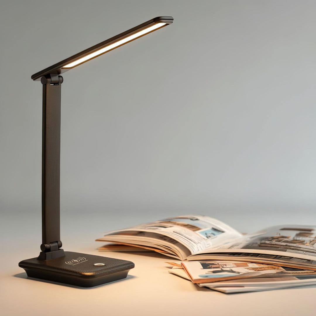 Maclean LED stolna lampa, max. 9 W, 220-240 V AC, promjenjiva boja, prigušiva, bežični punjač, 450 lm, MCE616 B