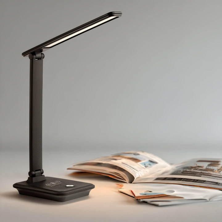 Maclean LED stolna lampa, max. 9 W, 220-240 V AC, promjenjiva boja, prigušiva, bežični punjač, 450 lm, MCE616 B