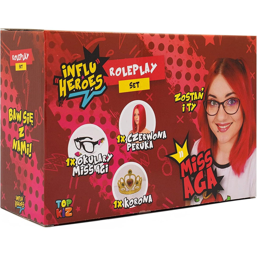Influ Heroes kostimski set za Miss Aga: perika, kruna, naočale