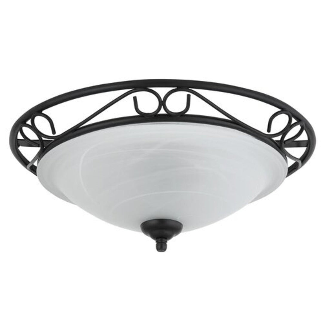 Stropna lampa Athen D37 E27 2x60W mat crna