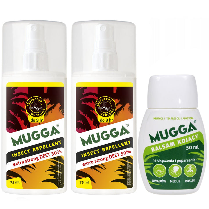 Mugga set 2x Mugga sprej 50% 75 ml + Mugga umirujući balzam 50 ml