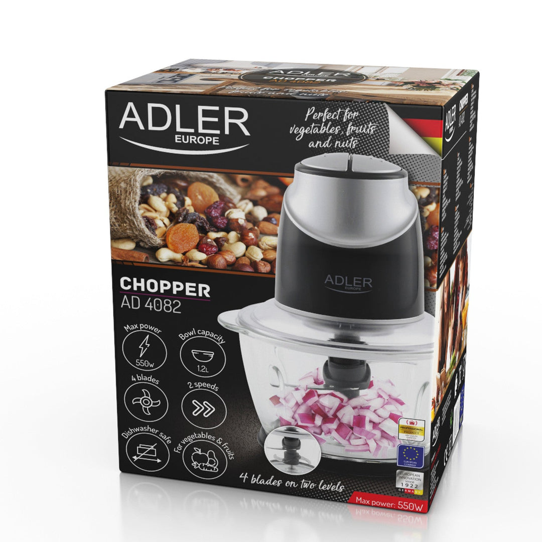 Adler AD 4082 300 W kuhinjski robot s staklenom zdjelom i noževima od nehrđajućeg čelika