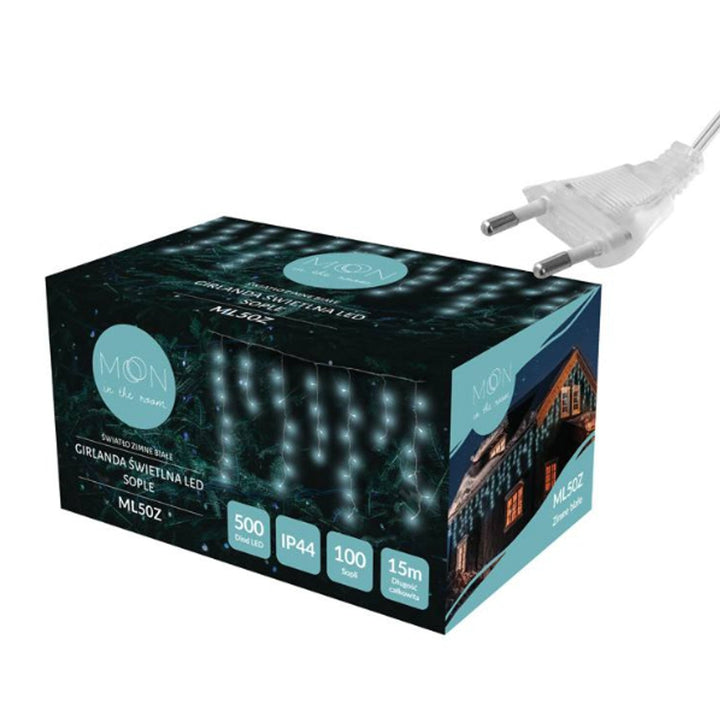 ML50Z lanac lampica, 100 led-ledena ukrasa, 500 LED dioda, 15 m, hladno bijela, IP44