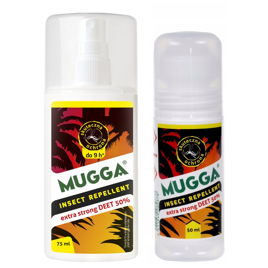 Mugga Strong sprej + roll-on 50% DEET Mugga set
