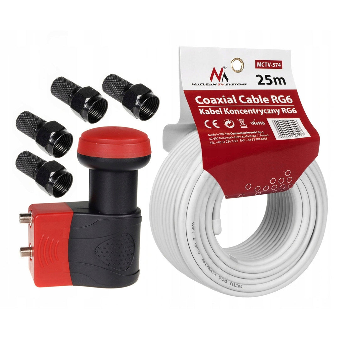 Maclean 4K 8K dvostruki SAT satelitski konverter + HDMI kabel