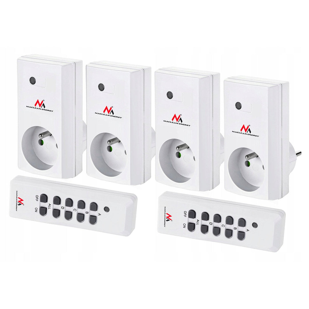 MCE153 bežične utičnice, 4 komada, 3600 W + 2 daljinska upravljača + baterije za daljinske upravljače