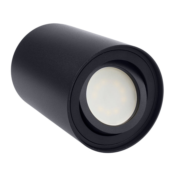 Okruglo stropno svjetlo Maclean, crno MCE422 B + GU10 5W 4000K LED žarulja