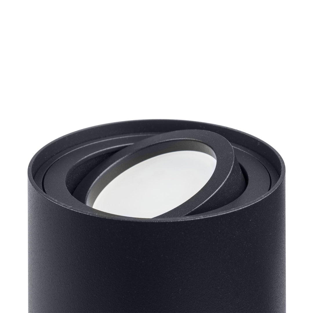 Okruglo stropno svjetlo Maclean, crno MCE422 B + GU10 5W 4000K LED žarulja