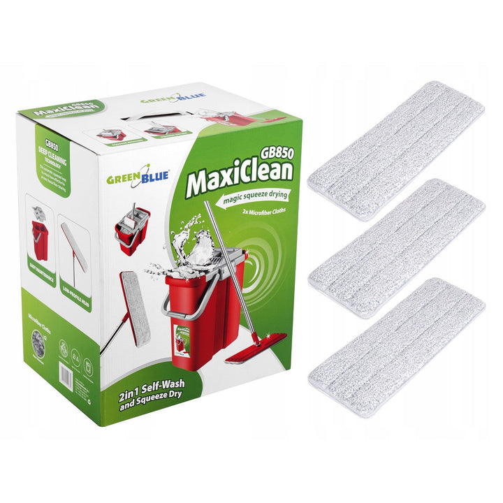 Pljosnati automatski kante za mop + 3 mikrovlaknene krpe