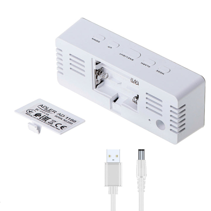 Budilica s LED zaslonom i termometrom Adler AD 1189 W