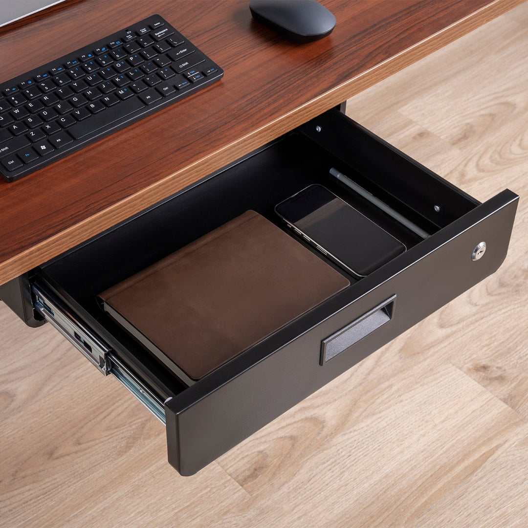 Maclean ergonomska ladica za ključeve ispod stola, organizator, crna, max. 5 kg, MC-461