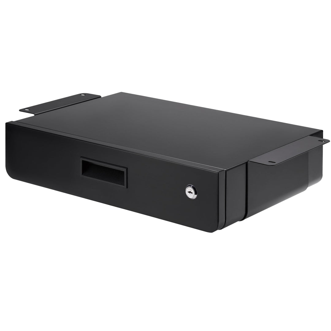 Maclean ergonomska ladica za ključeve ispod stola, organizator, crna, max. 5 kg, MC-461