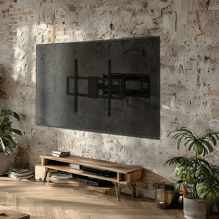 Maclean ekonomični TV stalak, max VESA 900x600, 60-120", 120 kg, crni, MC-482
