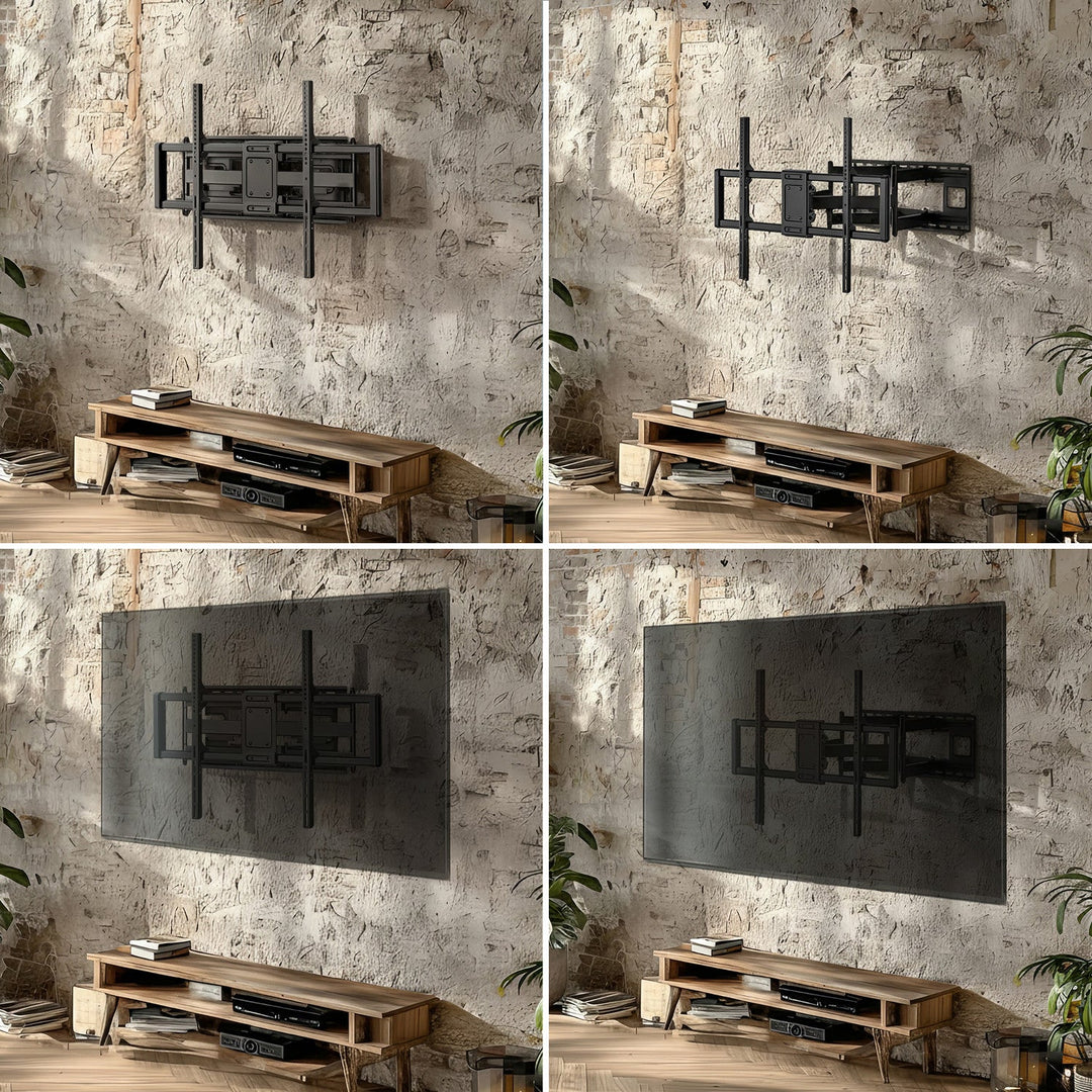 Maclean ekonomični TV stalak, max VESA 900x600, 60-120", 120 kg, crni, MC-482