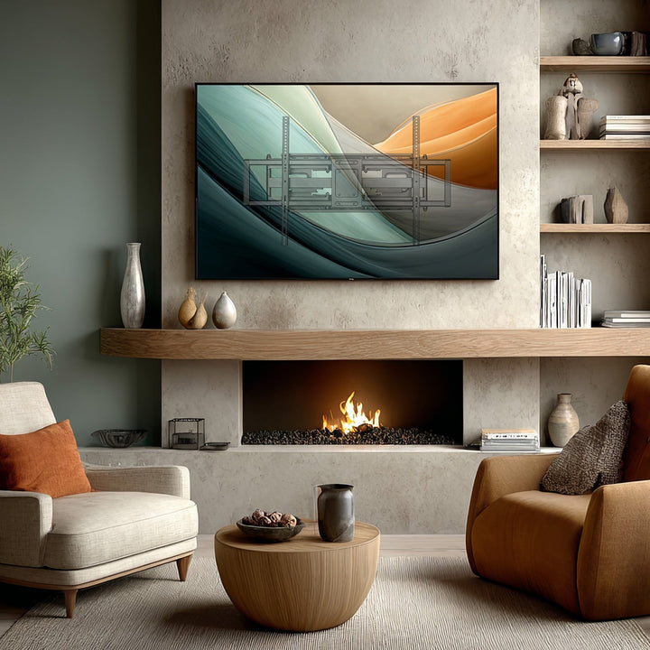 Maclean ekonomični TV stalak, max VESA 900x600, 60-120", 120 kg, crni, MC-482