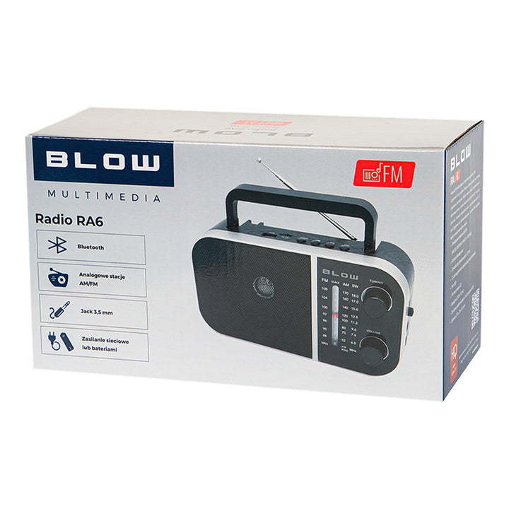 RA6 prijenosni analogni AM/FM radio, na baterije i mrežu Blow
