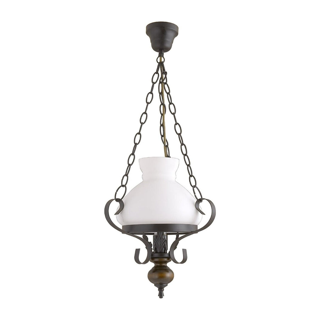 RABALUX PETRONEL 7076 viseća lampa od metala, drva i stakla