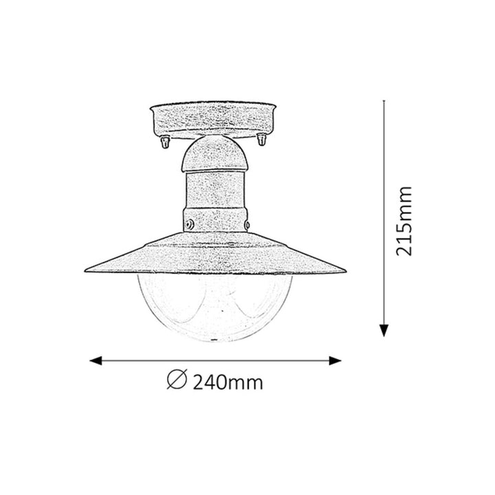 Rabalux Oslo 8736 vanjska metalna stropna lampa