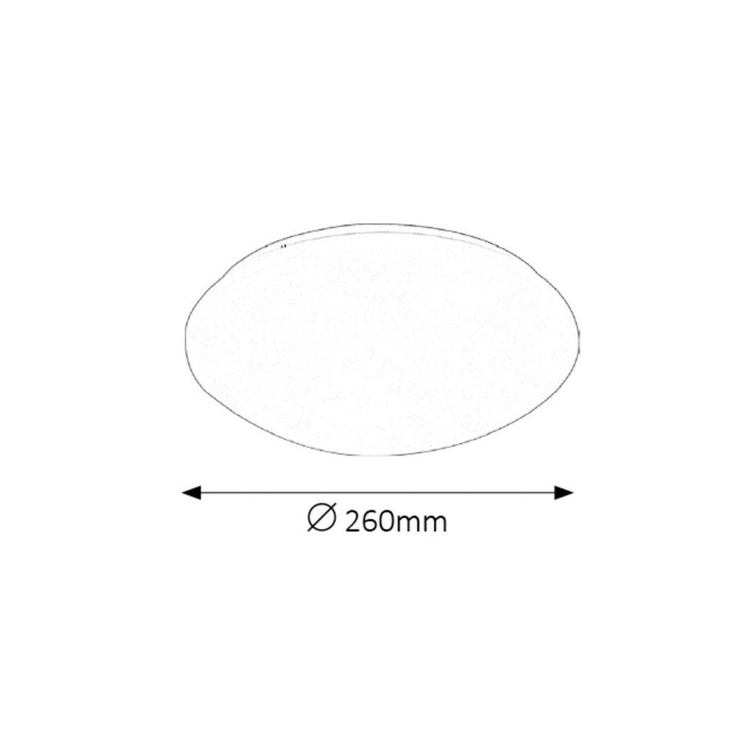 Rabalux Lucas 3437 okrugla stropna lampa, bijela, 12W