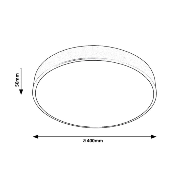 Stropna lampa Rabalux Tesia 3314, mat crna, 36W, 40x5cm
