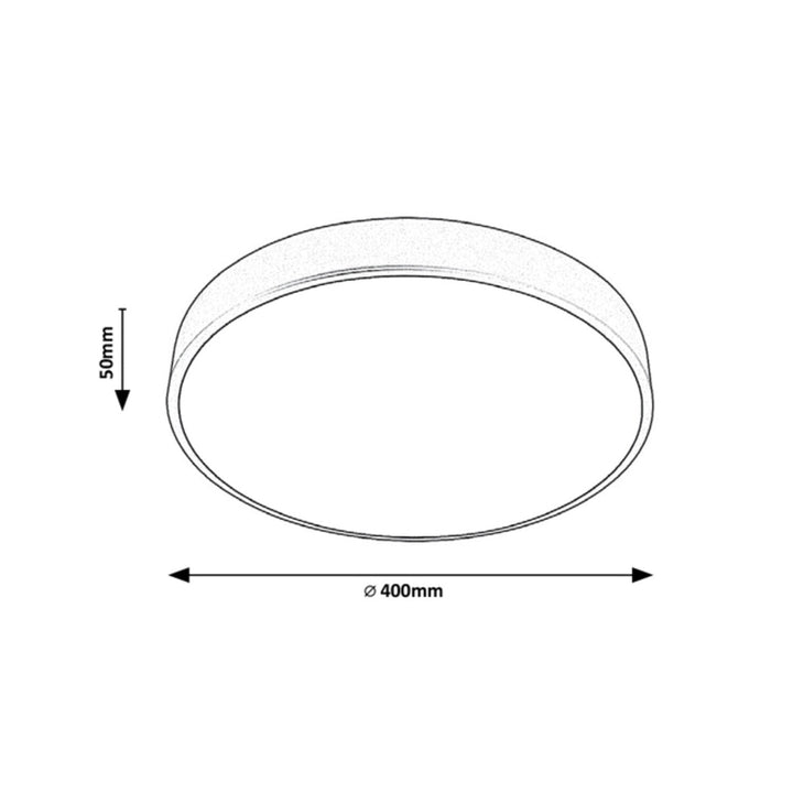 Stropna lampa Rabalux Tesia 3315, srebrna, 36 W, prirodno bijelo svjetlo