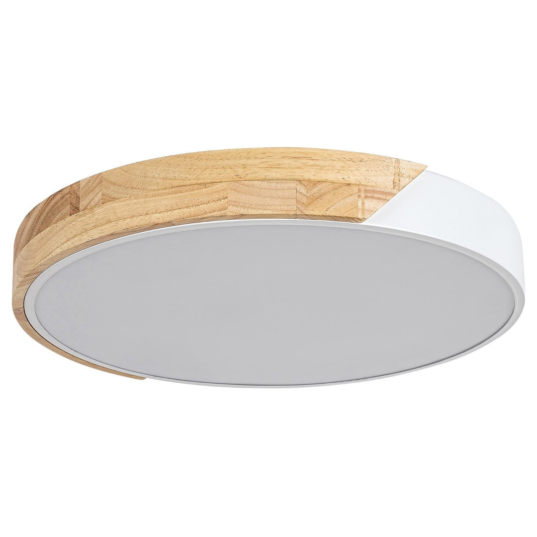 Stropna lampa Rabalux Maple 3527, mat bijela, 24 W, metal i drvo
