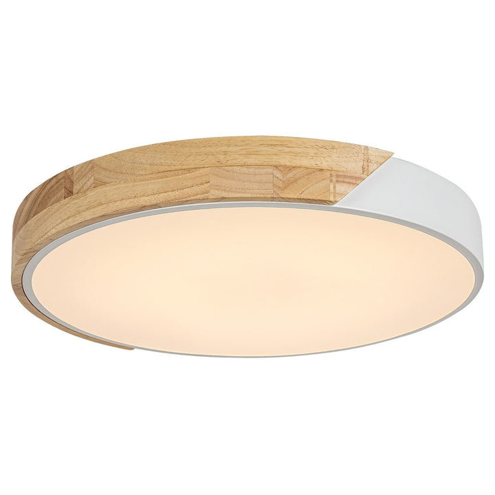 Stropna lampa Rabalux Maple 3527, mat bijela, 24 W, metal i drvo