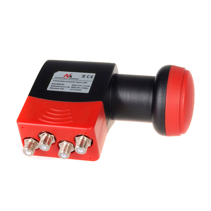 Maclean satelitski pretvarač, LNB, Quad, visokog pojačanja, + 4x F konektora, MCTV-671