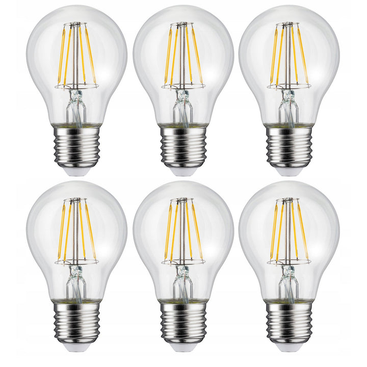 6x Maclean žarulja, LED žarulja sa žarnom niti E27, 8 W, 230 V, WW topla bijela 3000 K, 806 lm, retro Edison dekorativna, MCE268