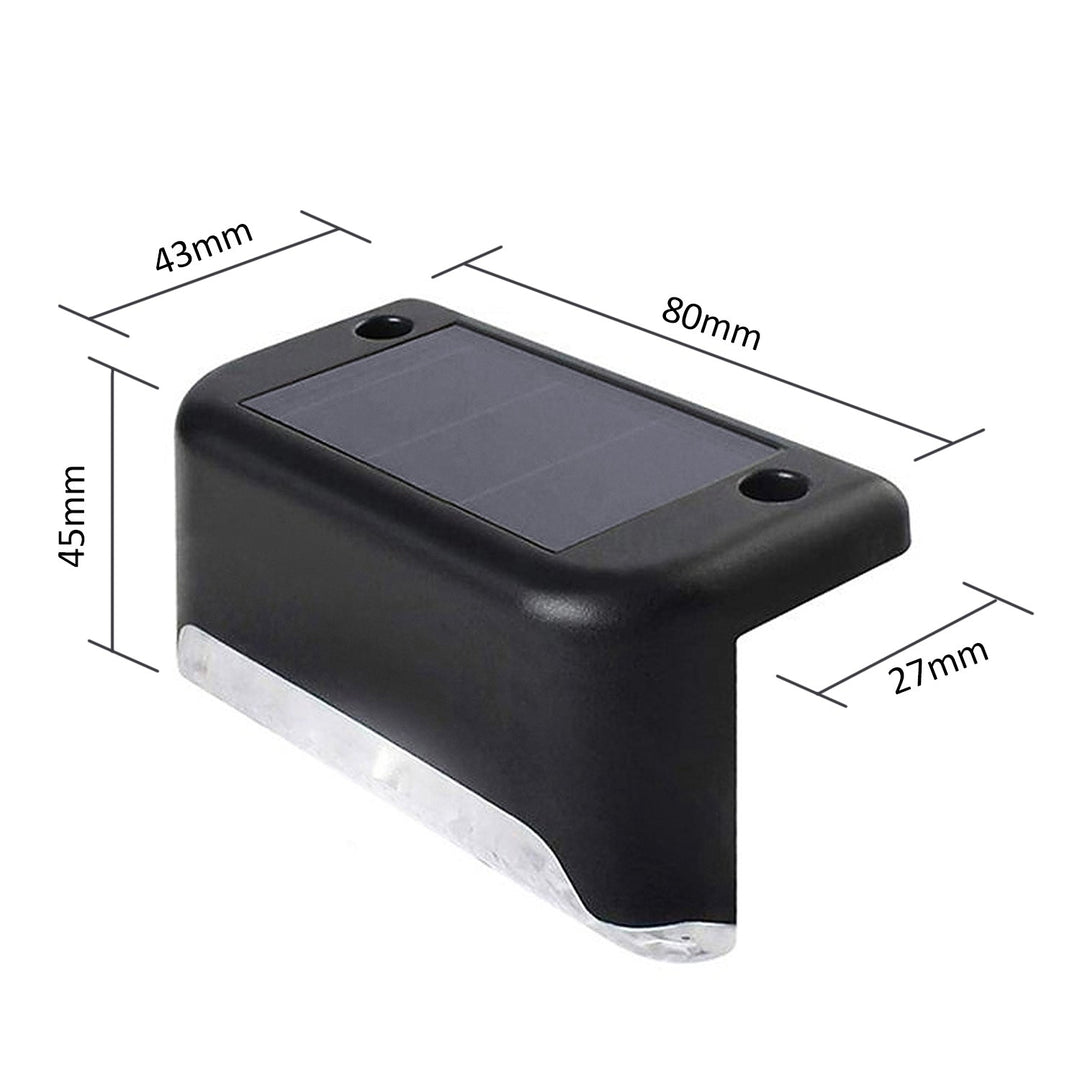 4x Maclean IP44 solarna LED lampa za stepenice, 4000K, Ni-MH 100 mAh, 80x45x45 mm, MCE319 senzor sumraka