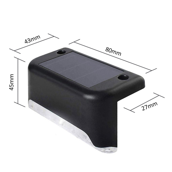4x Maclean IP44 solarna LED lampa za stepenice, 4000K, Ni-MH 100 mAh, 80x45x45 mm, MCE319 senzor sumraka