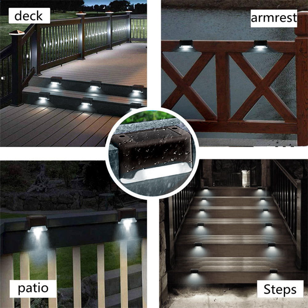 4x Maclean IP44 solarna LED lampa za stepenice, 4000K, Ni-MH 100 mAh, 80x45x45 mm, MCE319 senzor sumraka