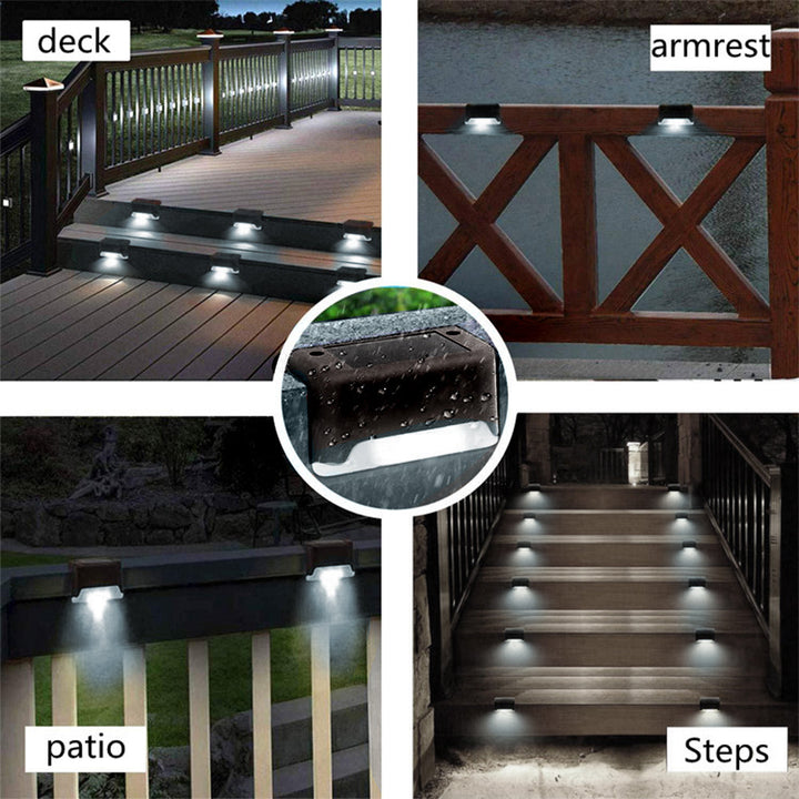 4x Maclean IP44 solarna LED lampa za stepenice, 4000K, Ni-MH 100 mAh, 80x45x45 mm, MCE319 senzor sumraka
