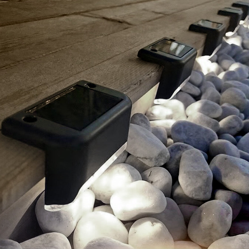 8x Maclean IP44 solarna LED lampa za stepenice, 4000K, Ni-MH 100 mAh, 80x45x45 mm, MCE319 senzor sumraka