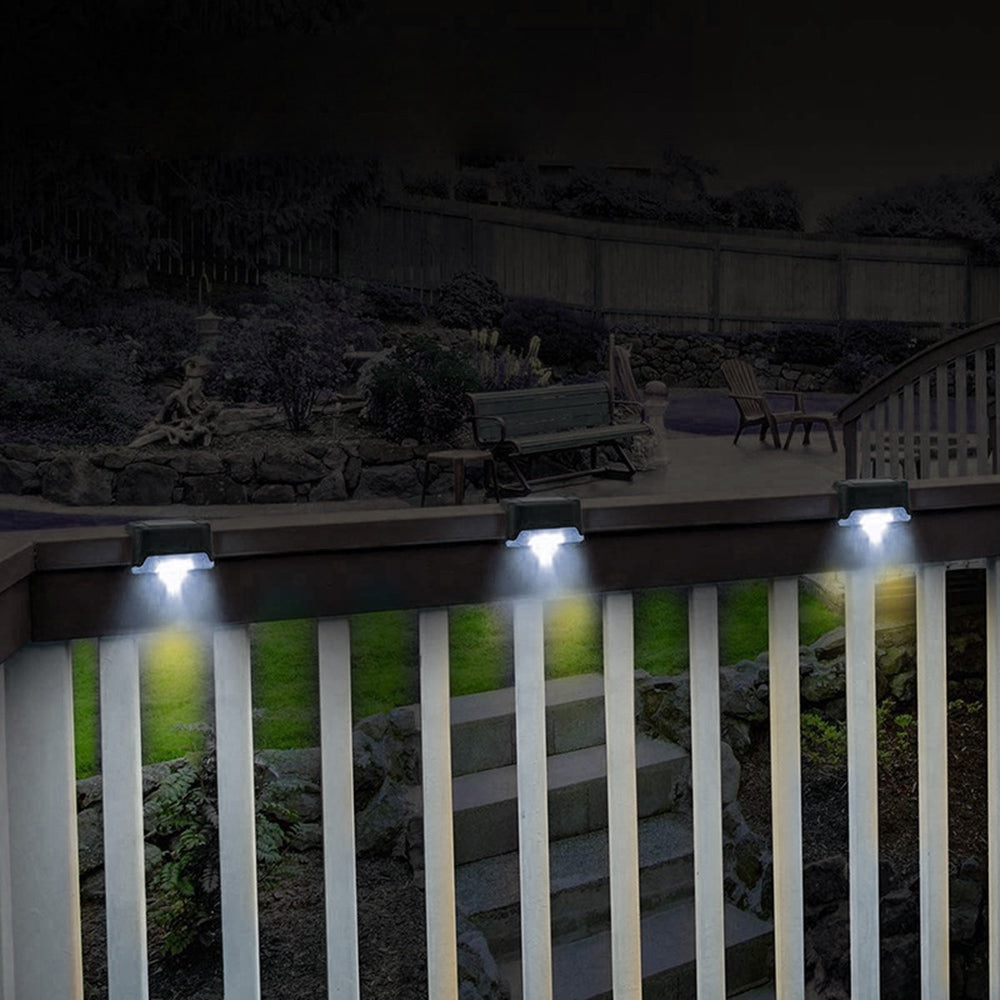 8x Maclean IP44 solarna LED lampa za stepenice, 4000K, Ni-MH 100 mAh, 80x45x45 mm, MCE319 senzor sumraka
