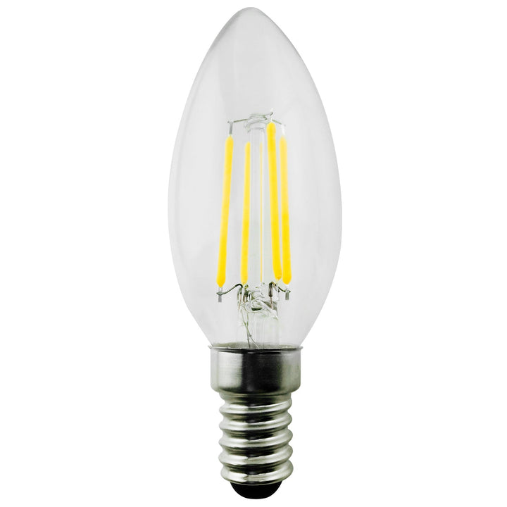 6x Maclean žarulja, LED žarulja s filamentom E14, 6 W, 230 V, WW topla bijela 3000 K, 806 lm, Retro Edison dekorativna svijeća C35, MCE286
