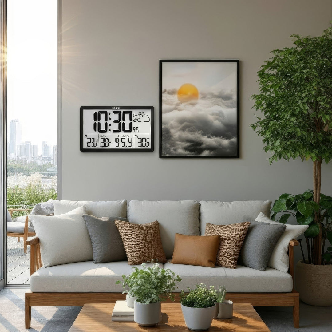 GreenBlue zidni sat za LCD monitore, veliki, temperatura, datum, GB218