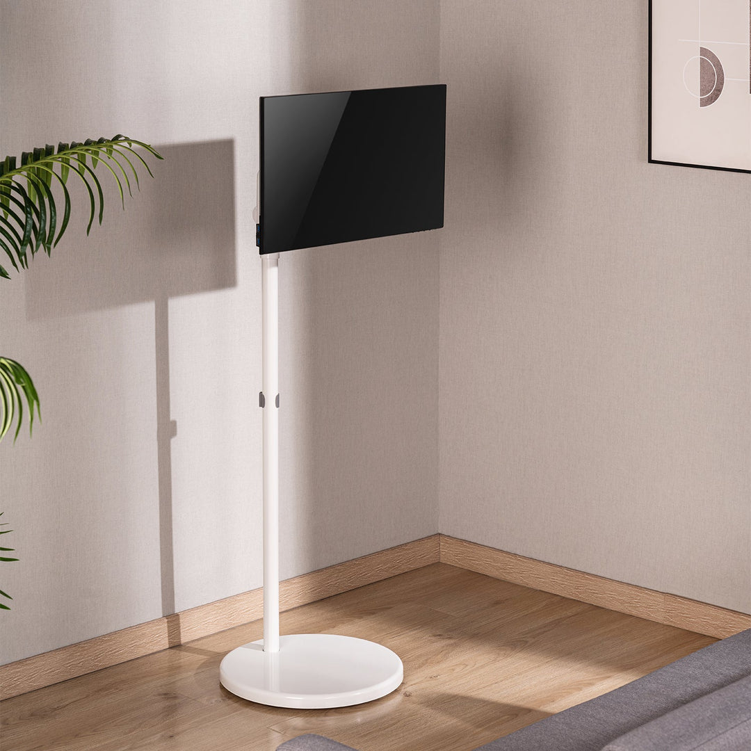 Maclean mobilni stajaći stalak za monitor/televizor, plinski opružni mehanizam, 17"-35", 2-10 kg, bijeli, MC-970W