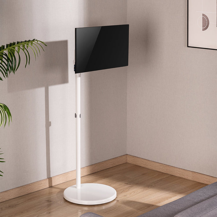 Maclean mobilni stajaći stalak za monitor/televizor, plinski opružni mehanizam, 17"-35", 2-10 kg, bijeli, MC-970W