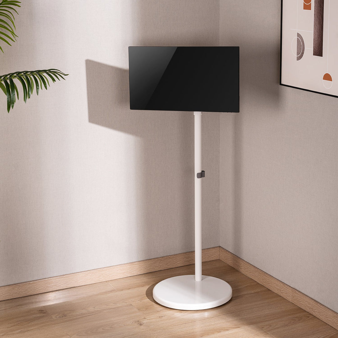 Maclean mobilni stajaći stalak za monitor/televizor, plinski opružni mehanizam, 17"-35", 2-10 kg, bijeli, MC-970W