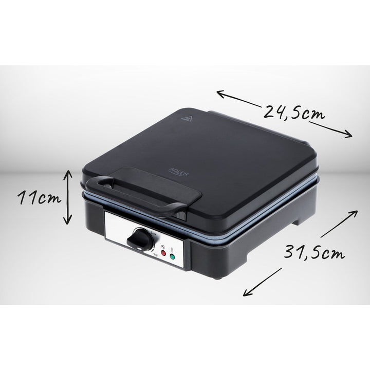 Adler aparat za vafle, za 4 vafla, kontrola temperature, 1800 W, AD 3049