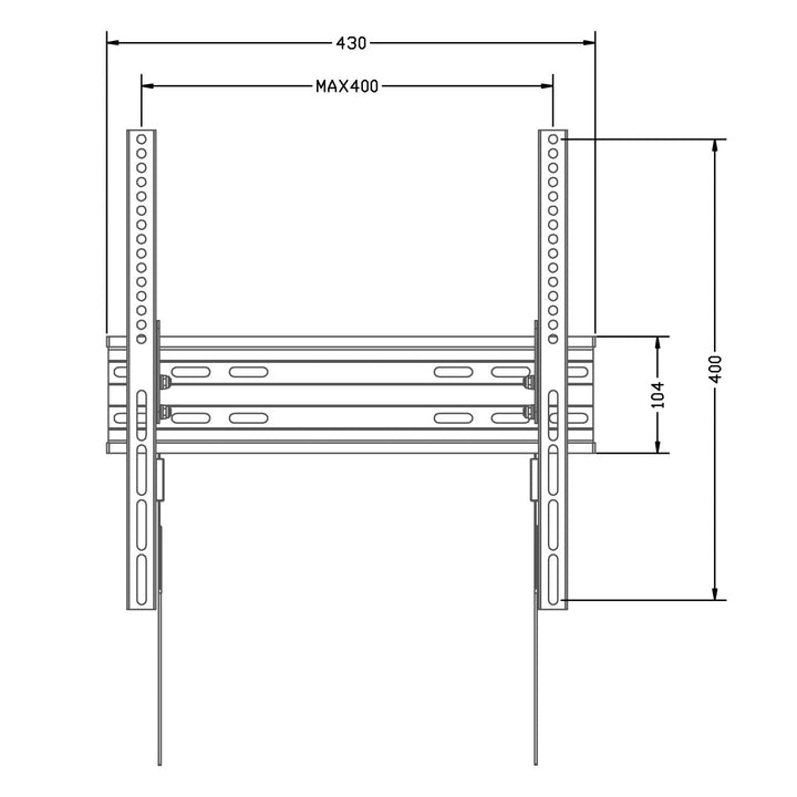 Maclean nosač za TV ili monitor, max VESA 400x400, 32-70", 45 kg, crni, MC-748A