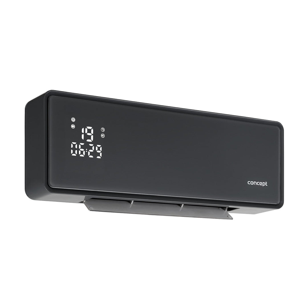 Koncept keramičkog grijača, zidni, LED zaslon, tajmer, sivi, QH4100