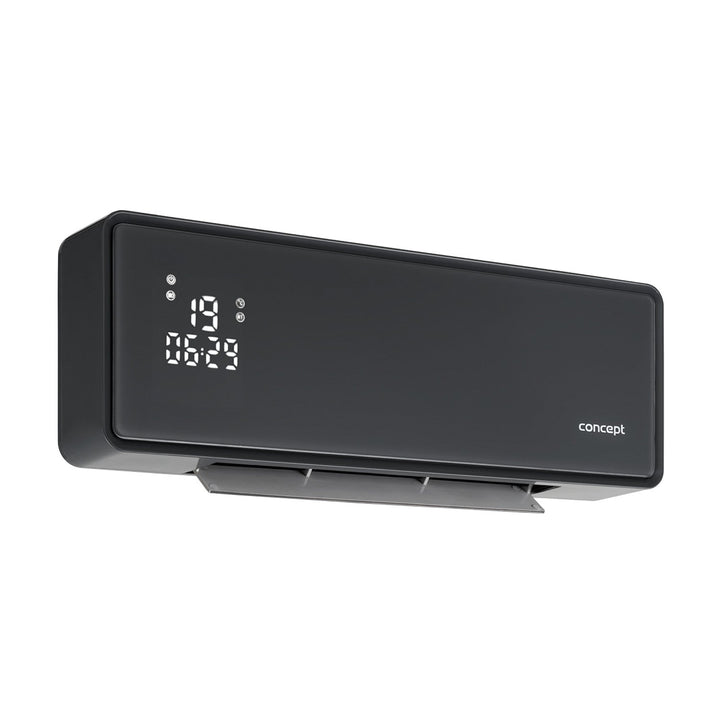 Koncept keramičkog grijača, zidni, LED zaslon, tajmer, sivi, QH4100