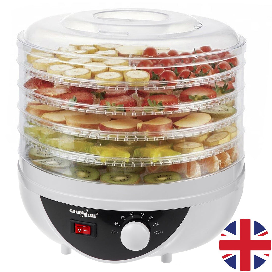 GreenBlue sušilica za gljive, povrće i voće, 250 W – vrlo tiha, GB195 britanski utikač