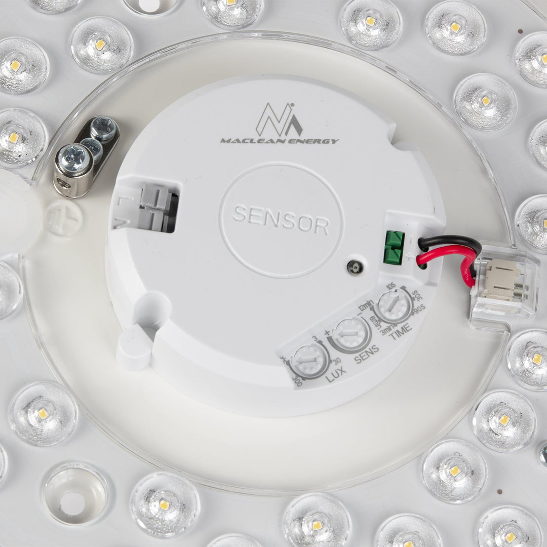 Maclean LED stropna lampa sa senzorom, 5,8 GHz mikrovalni senzor, 4000 K, 12 W, 950 lm, IP44, MCE347