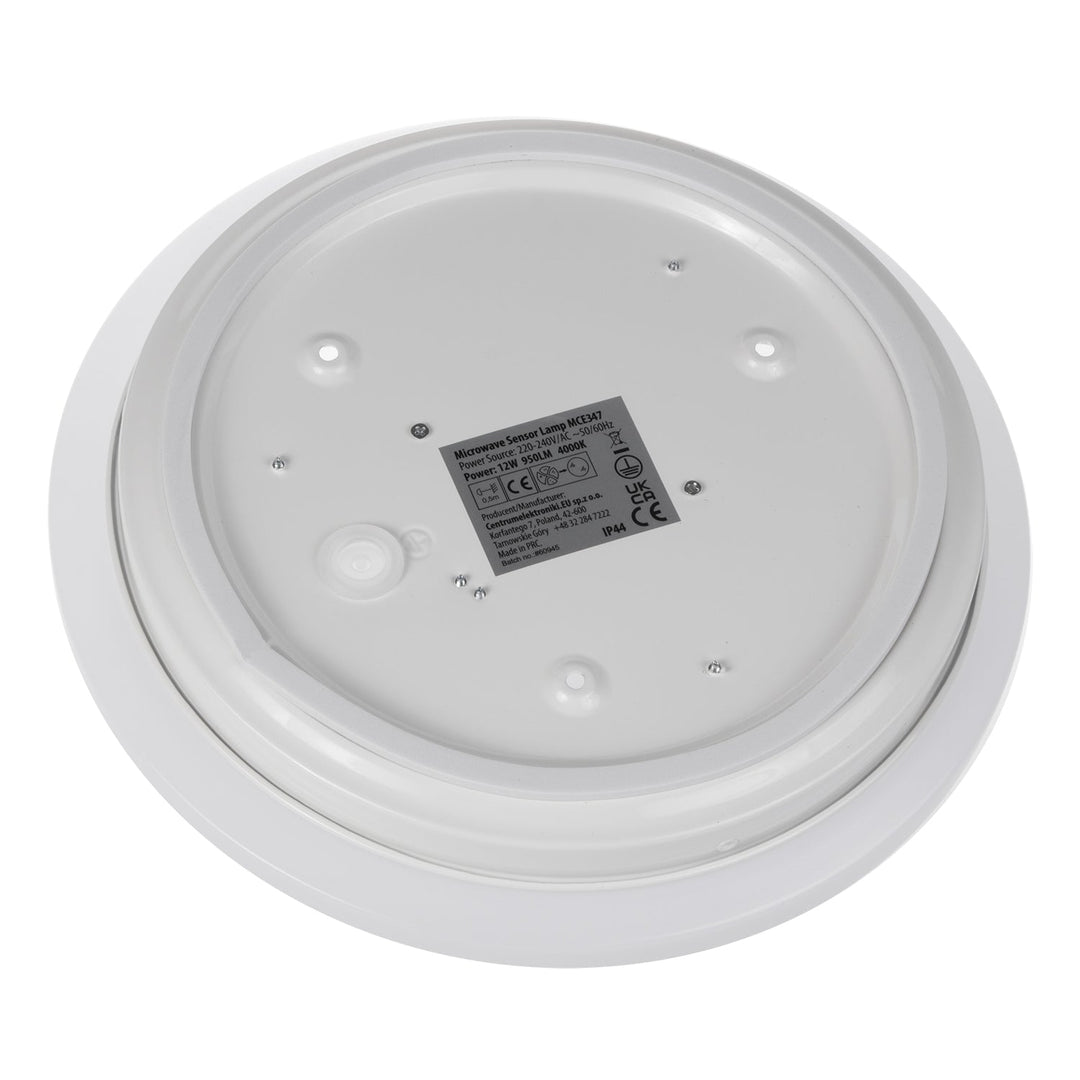 Maclean LED stropna lampa sa senzorom, 5,8 GHz mikrovalni senzor, 4000 K, 12 W, 950 lm, IP44, MCE347