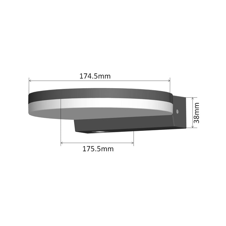 Maclean LED lampa, siva, 15 W, IP65, 1300 lm, neutralno bijela boja (4000 K) MCE346 GR