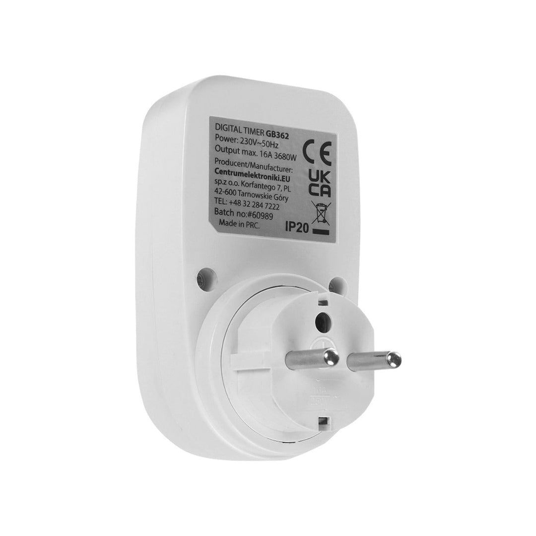 Timer prekidač - GreenBlue digitalni tajmer, maksimalno opterećenje 16 A, IP20, GB362 E